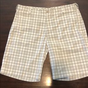 Gray check Nike Dri-Fit Golf Shorts. 36”